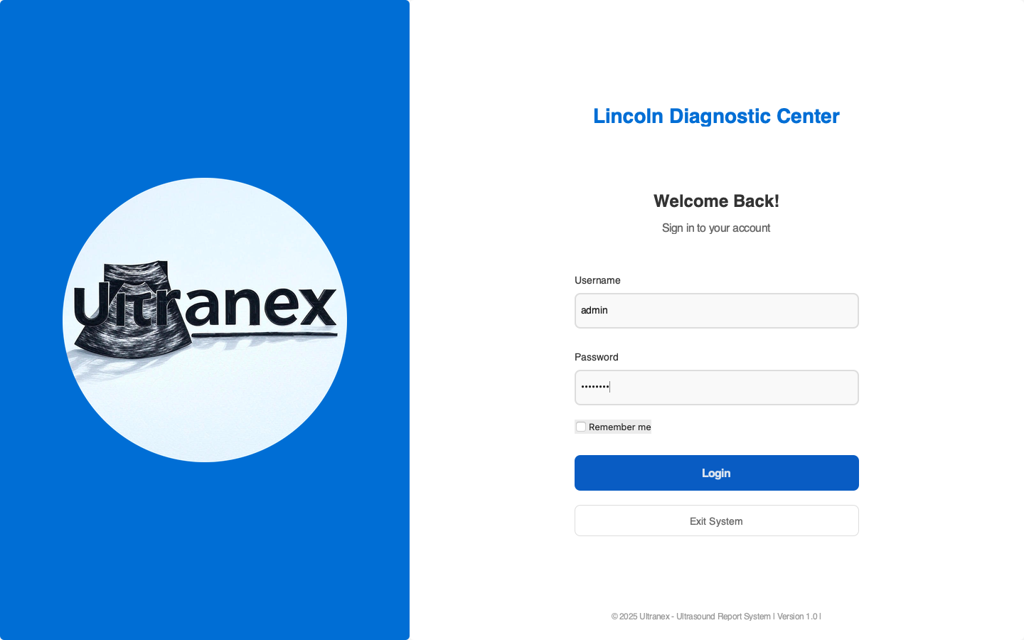 Ultranex Software Interface